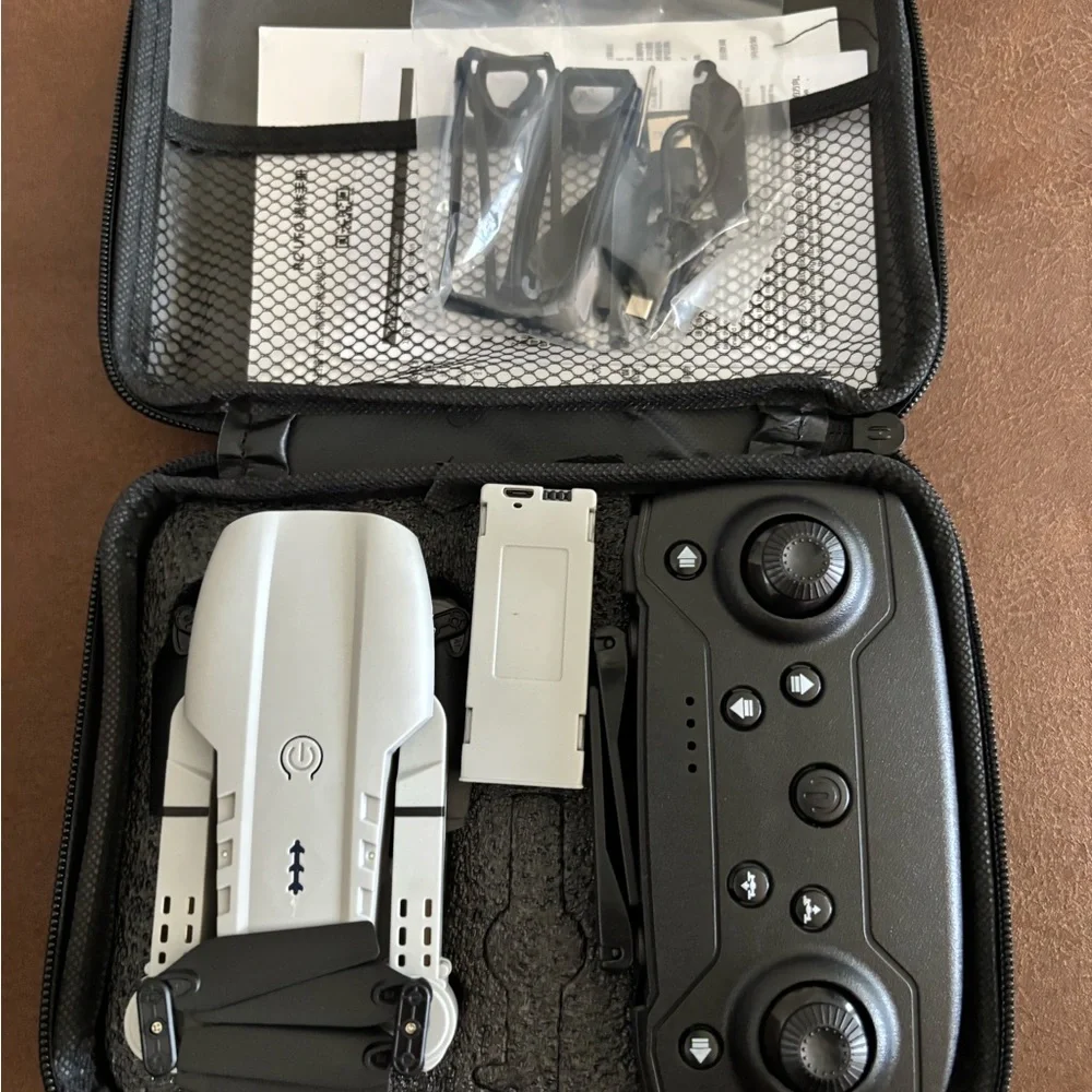 E99 Drone with Dual Camera - Black and Orange